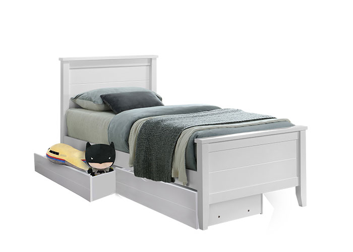 Charlie Super Single Bed Frame with 2 Short Drawers